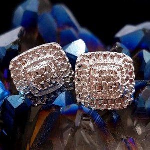 925 STERLING SILVER DIAMOND EARRINGS